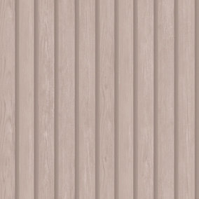 Wood Slat Pink Children's Wallpaper