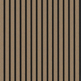 Wood Slat Wall Panels - Siberian Oak Black Acoustic Felt - 2400x600x22mm - Premium Quality by Proclad