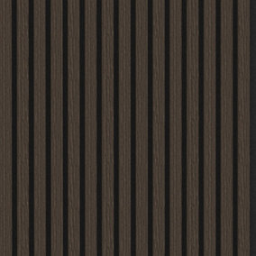 Wood Slat Wall Panels - Walnut Wood Black Acoustic Felt - 2400x600x22mm - Premium Quality by Proclad