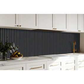 Wood Slat Wall Panels, Waterproof, Shiplap 300mm x 2.6m  Premium Quality Charcoal - 2 panel bundle