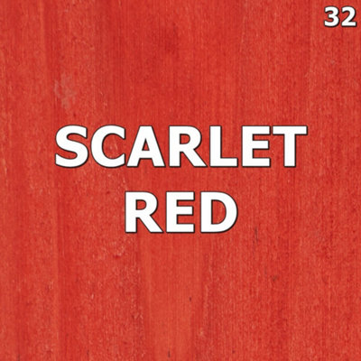 View of Wood Stain Dye SCARLET RED, Water Based, Non Toxic, Interior Use 1ltr