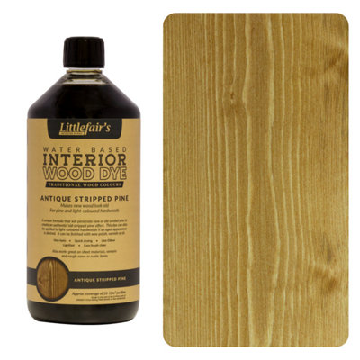Wood Stain Water Based - Antique Stripped Pine - 1  LTR - Littlefair's