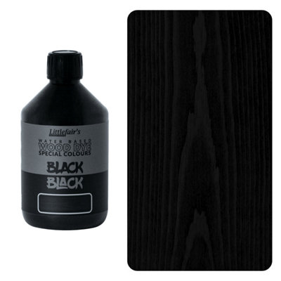 Wood Stain Water Based - Black Black - 500ml - Littlefair's