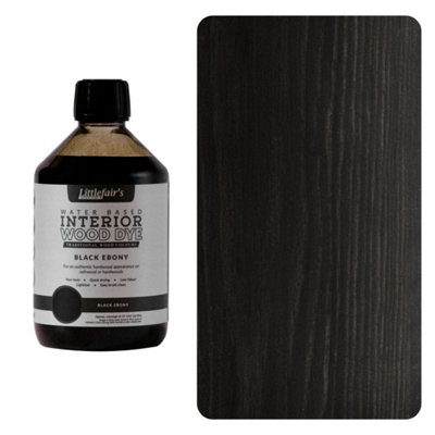 Wood Stain Water Based - Black Ebony - 500ml - Littlefair's