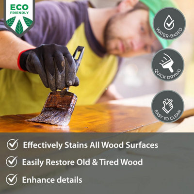 Wood Stain Water Based - Black Ebony - 500ml - Littlefair's