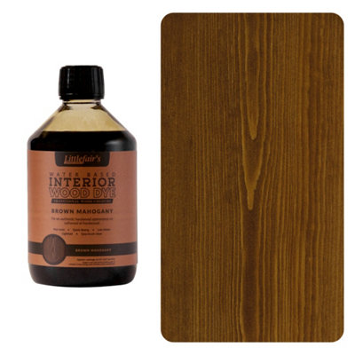 Wood Stain Water Based - Brown Mahogany - 500ml - Littlefair's