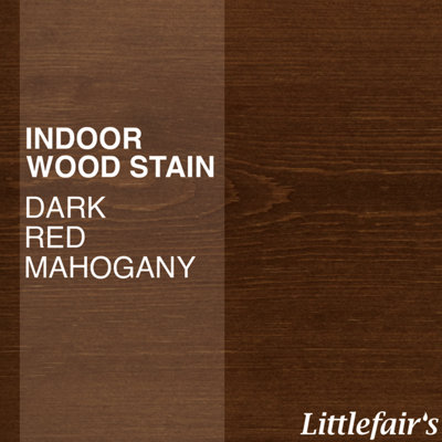 Wood Stain Water Based - Dark Red Mahogany - 500ml - Littlefair's