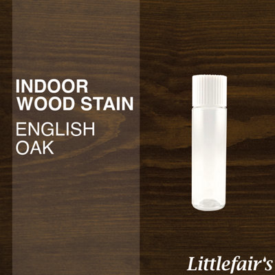 Wood Stain Water Based - English Oak - 15ml Tester Pot - Littlefair's