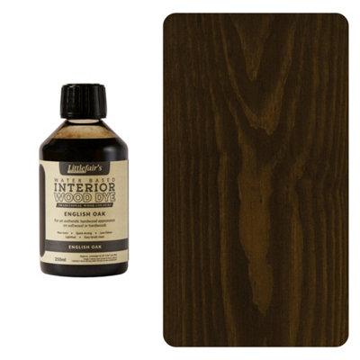 Wood Stain Water Based - English Oak - 250ml - Littlefair's
