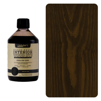 Wood Stain Water Based - English Oak - 500ml - Littlefair's