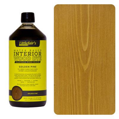 Wood Stain Water Based - Golden Pine - 1  LTR - Littlefair's