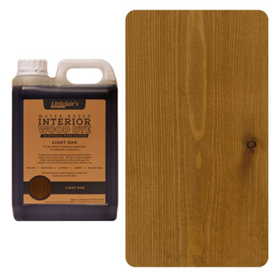 Wood Stain Water Based - Light Oak - 2.5  LTR - Littlefair's