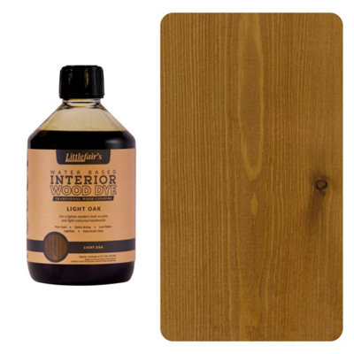 Wood Stain Water Based - Light Oak - 500ml - Littlefair's