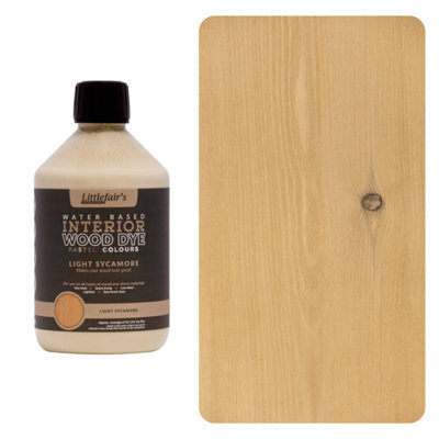 Wood Stain Water Based - Light Sycamore - 500ml - Littlefair's