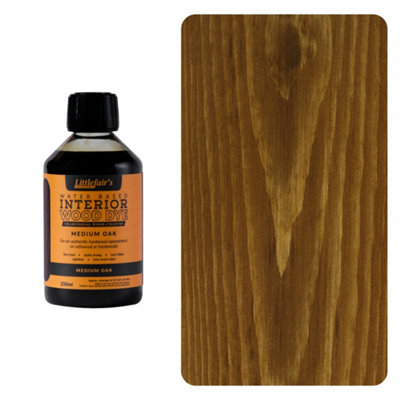 Wood Stain Water Based - Medium Oak - 250ml - Littlefair's