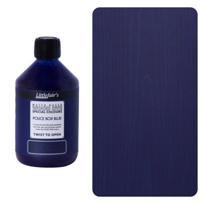 Wood Stain Water Based - Police Box Blue - 500ml - Littlefair's