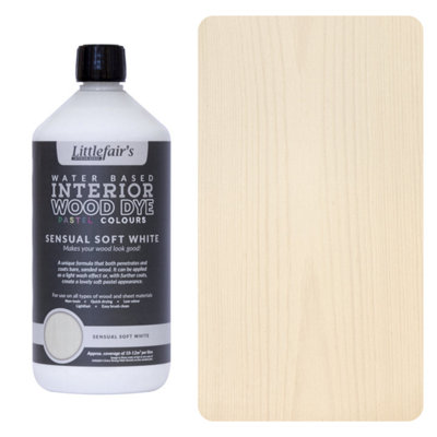 Wood Stain Water Based - Soft White - 1  LTR - Littlefair's