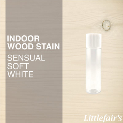 Wood Stain Water Based - Soft White - 15ml Tester Pot - Littlefair's