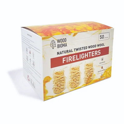 Wood Wool Firelighters - Eco-Friendly Firestarters for BBQs and Fireplaces