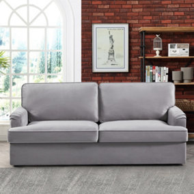 Woodbury 3 Seat Velvet Fabric Sofabed - Grey