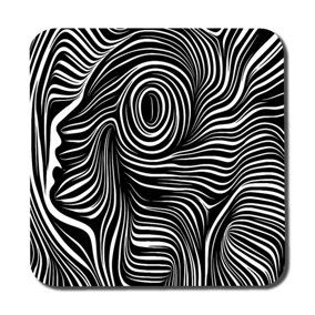 woodcut style on the subject of human soul (Coaster) / Default Title