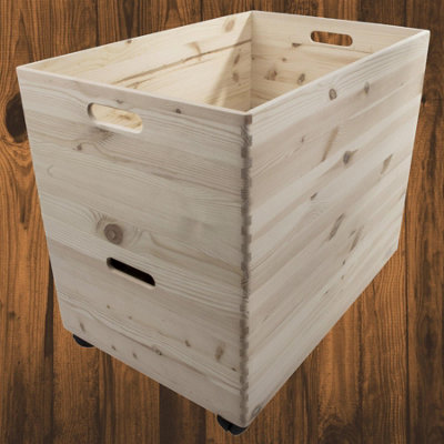 Woodeedoo 2-Tier Extra Large Deep Open Top Wooden Storage Boxes with ...