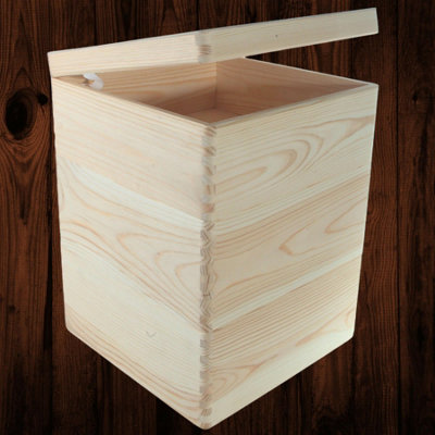 Woodeedoo 3 Tier Square Wooden Storage Box Tower with Lid Stackable ...