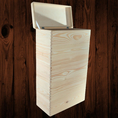 Woodeedoo 5 Tier Long Wooden Storage Crate Tower with Lid for