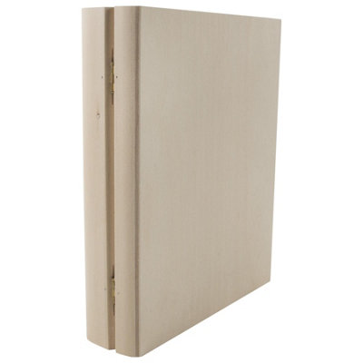 Woodeedoo Shallow Lockable Wooden Book-Shaped Storage Box Slim Gift ...