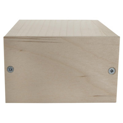 Woodeedoo Small Rectangular Wooden Money Box with Coin Slot and Screw ...