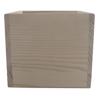Woodeedoo Tall Cube Square Pine Craft Storage Container Open Lidless ...