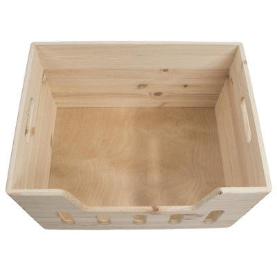Woodeedoo Wooden Storage Box Stackable Crate for Kitchen Bedroom ...