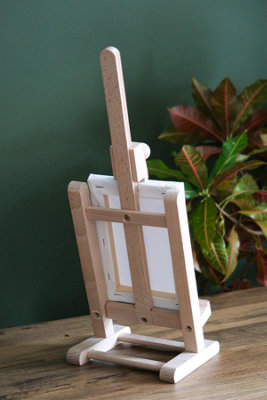 Woodeedoo Wooden Tabletop H Frame Easel Adjustable Canvas Holder Art ...