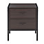 Wooden 2 Drawers Bedside Table Nightstand 44x40x50cm