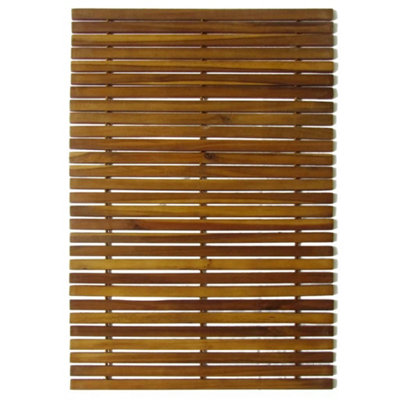 wooden Acacia Bath Mat 80 x 50 cm