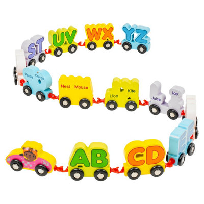 Wooden Alphabet Train with 14 Pieces