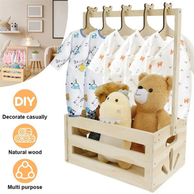 Wooden Baby Storage Crate Hamper with Handle