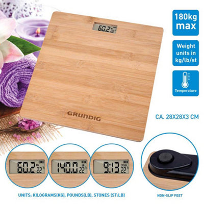 Wooden Bamboo Digital Body Bathroom Scale