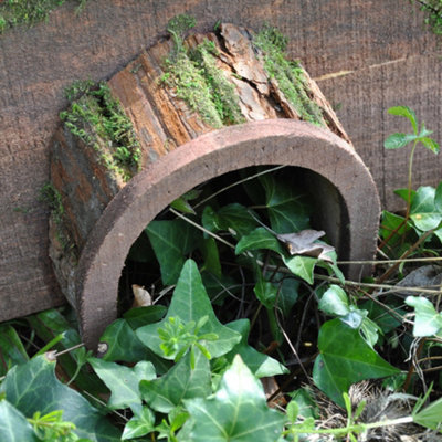 Wooden Barkwood Hogitat Hedgehog House Shelter - 4