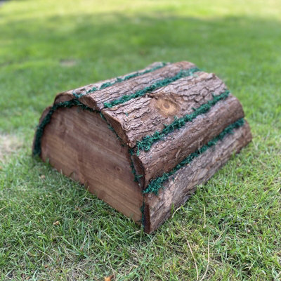 Wooden Barkwood Hogitat Hedgehog House Shelter - 3