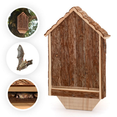 Wooden Bat House Outdoor Shelter Outside Habitat