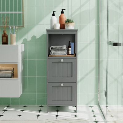 Wooden Bathroom Freestanding Storage with Smooth Drawers 80cm H