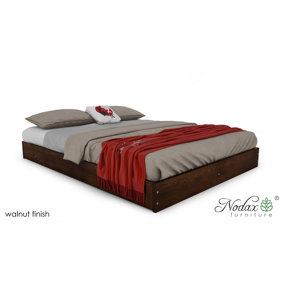 Wooden bed frame Zen (F9) / SMALL DOUBLE 4' WALNUT
