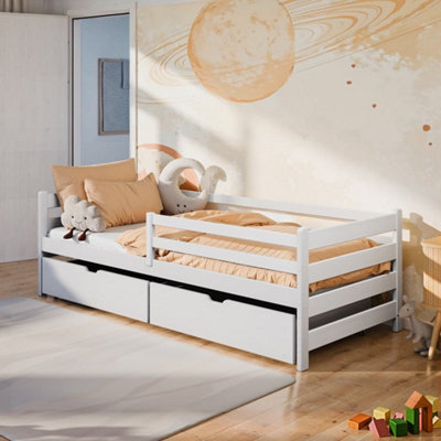 Wooden Bed Leon With Storage EU Single Solid Pine Wood Single