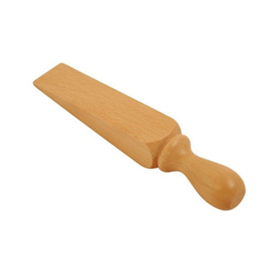 Wooden Beech Wood Door Stop Wedge Traditional
