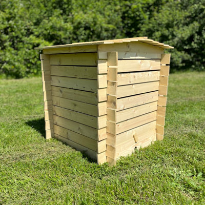 Wooden Beehive Slatted Garden Composter (74cm x 80cm)