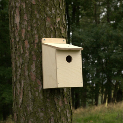 Wooden Bird Box Self Assembly DIY Kit with 32mm Entrance Hole - 3