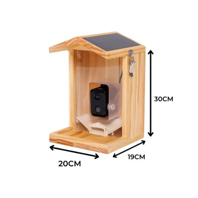 Wooden Bird Feeder with AI Bird Detection Camera - 5
