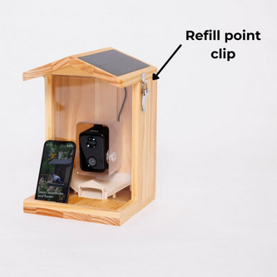 Wooden Bird Feeder with AI Bird Detection Camera - 8