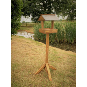 Wooden Bird Table Slate Roof Wild Garden Feeding Station READY MADE